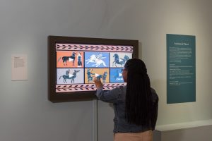 Interactive touchscreen elements in the exhibition: The Horse in Ancient Greek Art