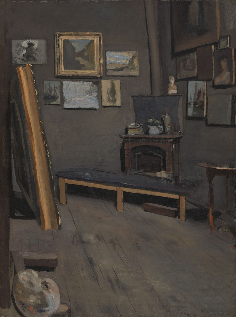 The Artist’s Studio, Rue Visconti, Paris by Jean-Frédéric Bazille