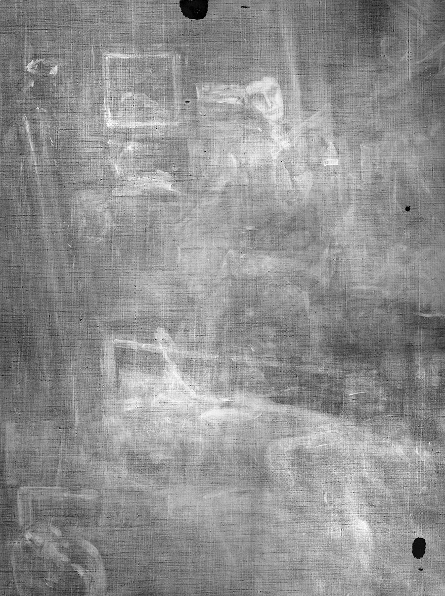 X-ray of the painting